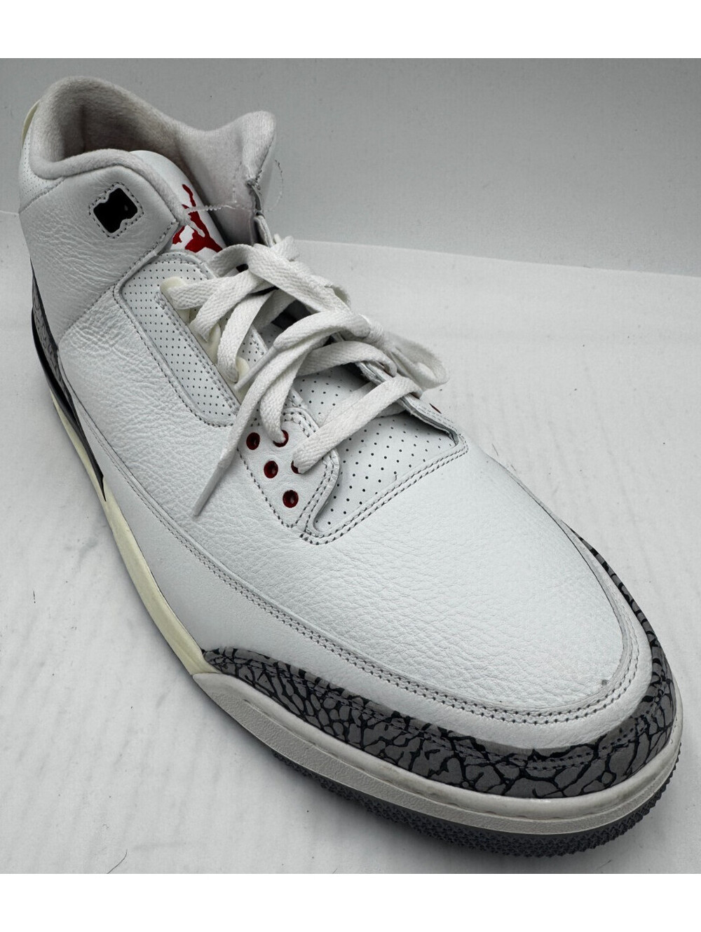 Nike Air Jordan 3 Retro Men's Sneakers Size 18 White Leather Shoes DN3707-100